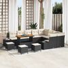 vidaXL Garten-Sofa-Set mit Kissen mit Kissen 13 pcs Schwarz und Creme