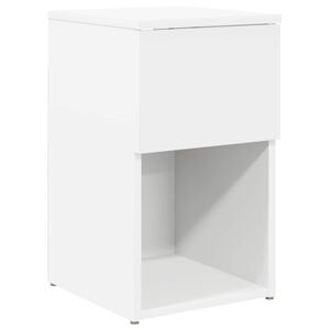 vidaXL Bettschrank Wei&szlig; 29 x 31,5 x 49 cm Holzwerkstoff