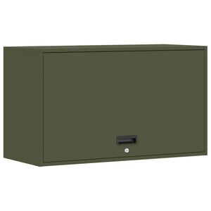 vidaXL Wandschrank f&uuml;r die Garage mit Gasdrucklift-T&uuml;r Olivgr&uuml;n