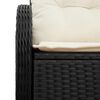vidaXL Gartensofa Schwarz 121 x 62 x 69cm Poly-Rattan