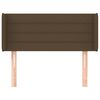 vidaXL Kopfteil mit Ohren Dunkelbraun 93x16x78/88 cm Stoff
