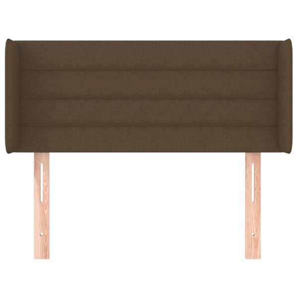 vidaXL Kopfteil mit Ohren Dunkelbraun 93x16x78/88 cm Stoff