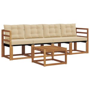 vidaXL Outdoor-Sofagarnitur 5 stk. Natur und Beige