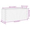 vidaXL Pflanzkübel Wachsbraun 110x40x45,5 cm Massivholz Kiefer