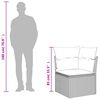 vidaXL 8-tlg. Garten-Sofagarnitur mit Kissen Grau Poly Rattan