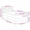 vidaXL Boxspringbett mit Matratze Dunkelgrau 90 x 200 cm Stoff