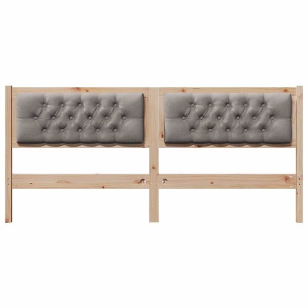 vidaXL Kopfteil Sonstiges Braun und Taupe 160 cm Massivholz Kiefer