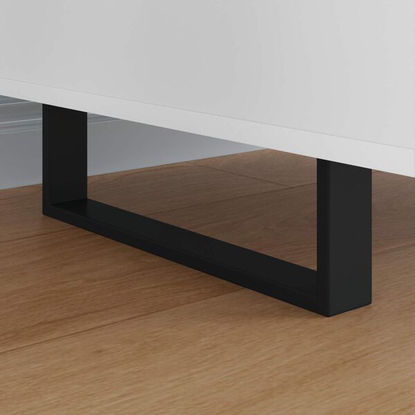 vidaXL M&ouml;belbeine 12 pcs Schwarz 34,1 x 4 x 10 mm Eisen