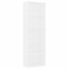 vidaXL B&uuml;cherregal 5 F&auml;cher Wei&szlig; 60x30x189 cm Holzwerkstoff