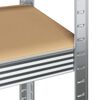 vidaXL Lagerregale mit 5 B&ouml;den 4 Stk. Silbern Stahl & Holzwerkstoff