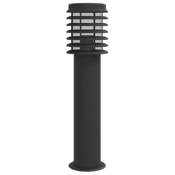 vidaXL Wegeleuchten 3 Stk. Schwarz 60 cm Edelstahl