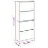 vidaXL Schuhschrank mit 4 F&auml;chern Spiegel Wei&szlig; 63&times;17&times;134 cm
