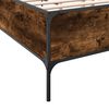 vidaXL Bettgestell R&auml;uchereiche 160x200 cm Holzwerkstoff und Metall
