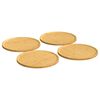vidaXL Pizzateller 4 Stk. &Oslash;32x1,5 cm Bambus