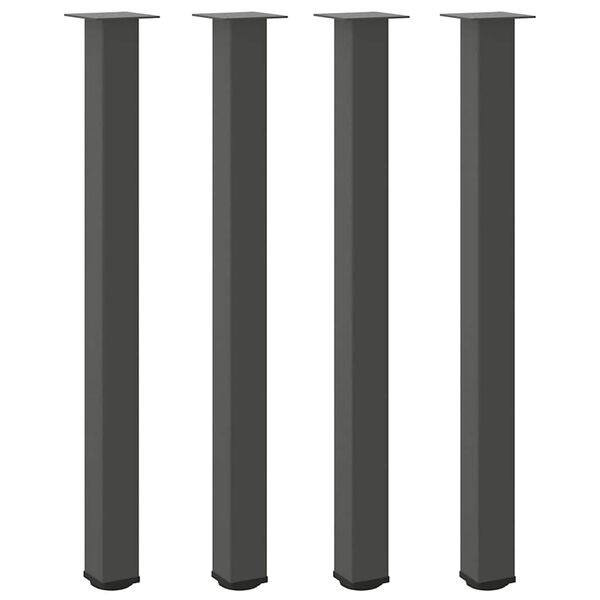 vidaXL Bartischbeine 4 Stk. Anthrazit 110-112 cm Stahl