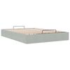 vidaXL Ottoman-Bett ohne Matratze Hellgrau 140x190 cm Samt