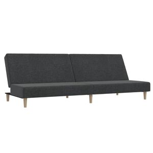 vidaXL Schlafsofa 2-Sitzer Dunkelgrau Stoff