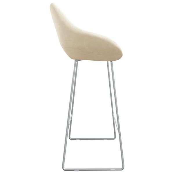 vidaXL Barhocker Creme Samt