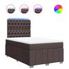 vidaXL Boxspringbett mit Matratze Dunkelbraun 120x200 cm Stoff