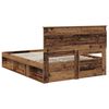 vidaXL Bettrahmen Altholz 140 x 190 cm Massives Kiefernholz