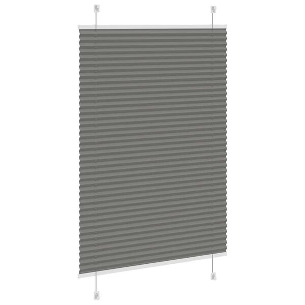 vidaXL Plissee Anthrazit 95x100 cm Stoffbreite 94,4 cm Polyester