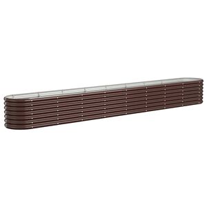 vidaXL Hochbeet Verzinkter Stahl 332x40x36 cm Braun