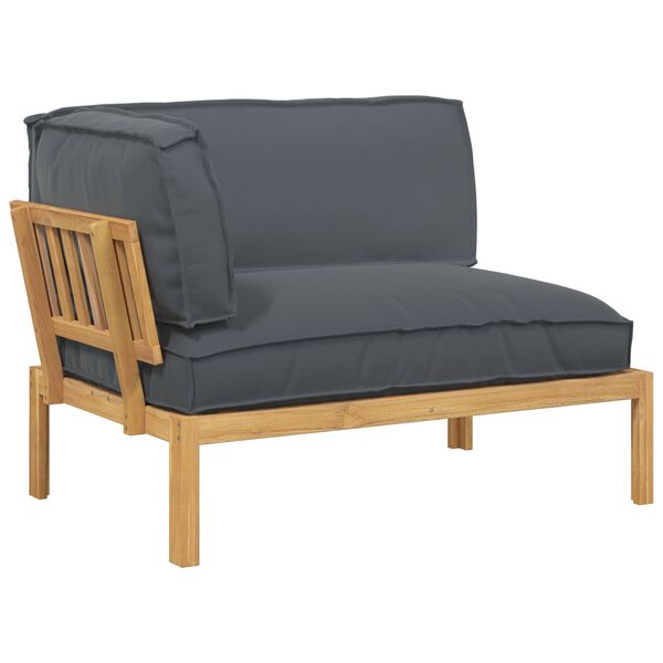 vidaXL Sofa Set Uni Anthrazit 133 x 92 x 69 cm Massivholz Akazie