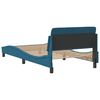 vidaXL Bettgestell mit Kopfteil "Dover" Blau 100x200 cm Samt