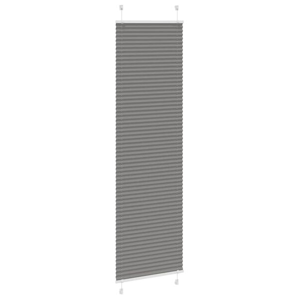vidaXL Plissee Anthrazit 55x200 cm Stoffbreite 54,4 cm Polyester