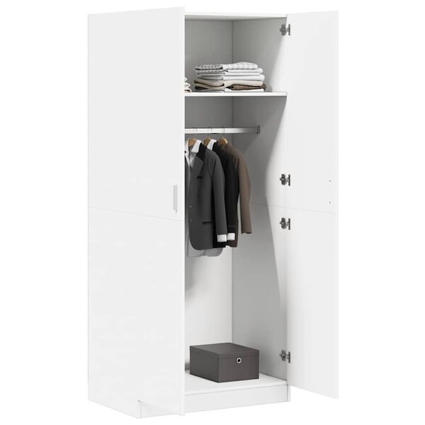 vidaXL Kleiderschrank Wei&szlig; 80x52x180 cm Holzwerkstoff