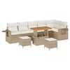 vidaXL Garten-Sofa-Set 9 pcs Beige Poly-Rattan