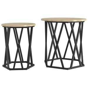 vidaXL Couchtisch 2 stk. Sonoma-Eiche 50 x 50 x 50 cm