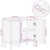 vidaXL Waschbeckenschrank Wei&szlig; 62 x 33 x 58 cm Massivholz Mango