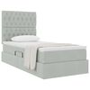 vidaXL Aufbewahrungsbett mit Matratze Hellgrau 100 x 200 cm Samt