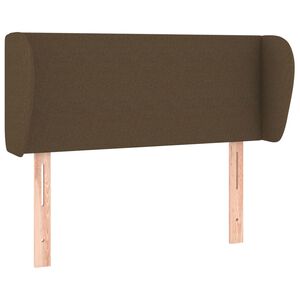 vidaXL Kopfteil mit Ohren Dunkelbraun 83x23x78/88 cm Stoff
