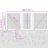 vidaXL Zaunpfosten Grau 10 x 1,4 m (12 x 12 mm Maschen) Stahl und PVC