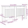 vidaXL Heizk&ouml;rperabdeckung 2 pcs Grau 152 x 19 x 81,5 cm Holzwerkstoff