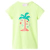 vidaXL Kinder-T-Shirt Neongelb 116
