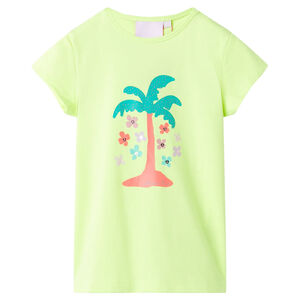 vidaXL Kinder-T-Shirt Neongelb 116