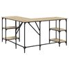 vidaXL Schreibtisch Sonoma-Eiche 139x139x75 cm Holzwerkstoff