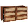 vidaXL Sideboard Set 2 pcs Braun 60 x 33,5 x 75 cm Massivholz Mango
