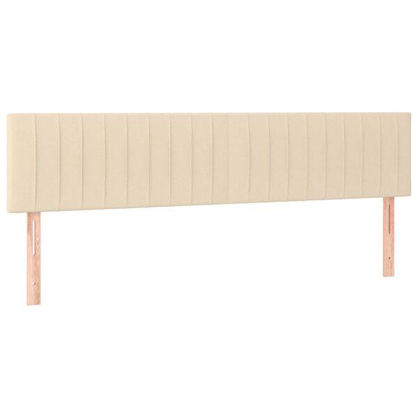 vidaXL LED Kopfteil Creme 200x5x78/88 cm Stoff