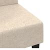 vidaXL Schlafsofa 2-Sitzer Creme Mikrofasergewebe