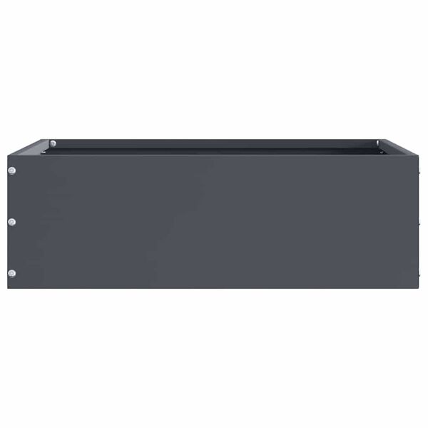 vidaXL Raseneinfassung Anthrazit 40 x 40 x 13 cm Stahl