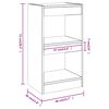 vidaXL B&uuml;cherregal/Raumteiler Hochglanz-Wei&szlig; 40x30x72 cm