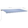 vidaXL Standmarkise Manuell Einziehbar 600x350 cm Blau/Wei&szlig;