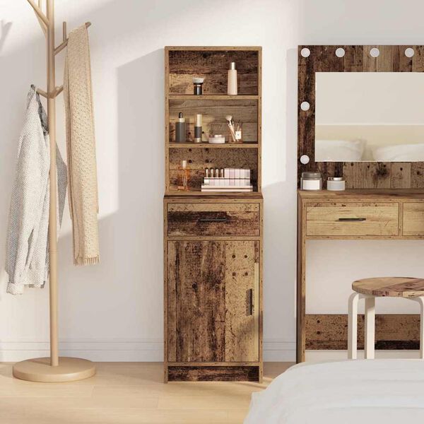 vidaXL Highboard Altholz 40 x 40,5 x 135 cm Holzwerkstoff