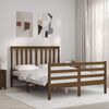 vidaXL Massivholzbett mit Kopfteil Honigbraun 140x190 cm