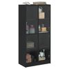 vidaXL Highboard mit T&uuml;ren Schwarz 68x37x142 cm Holzwerkstoff
