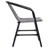 vidaXL Gartenst&uuml;hle 4 Stk. Kunststoff Rattan-Optik und Stahl 110 kg
